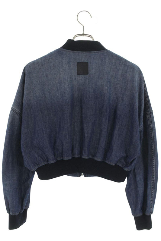 Loewe Indigo Drop Shoulder Denim Bomber Jacket Size 36
