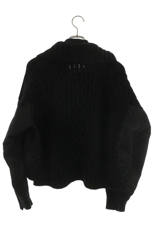 Sacai Hybrid Knit Jacket Black Size 3