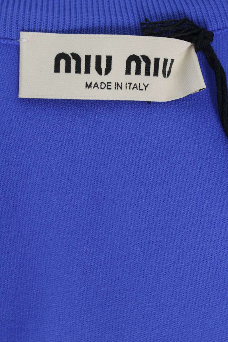 Miu Miu 26SS Blue Technical Yarn Zip Blouson Size 38