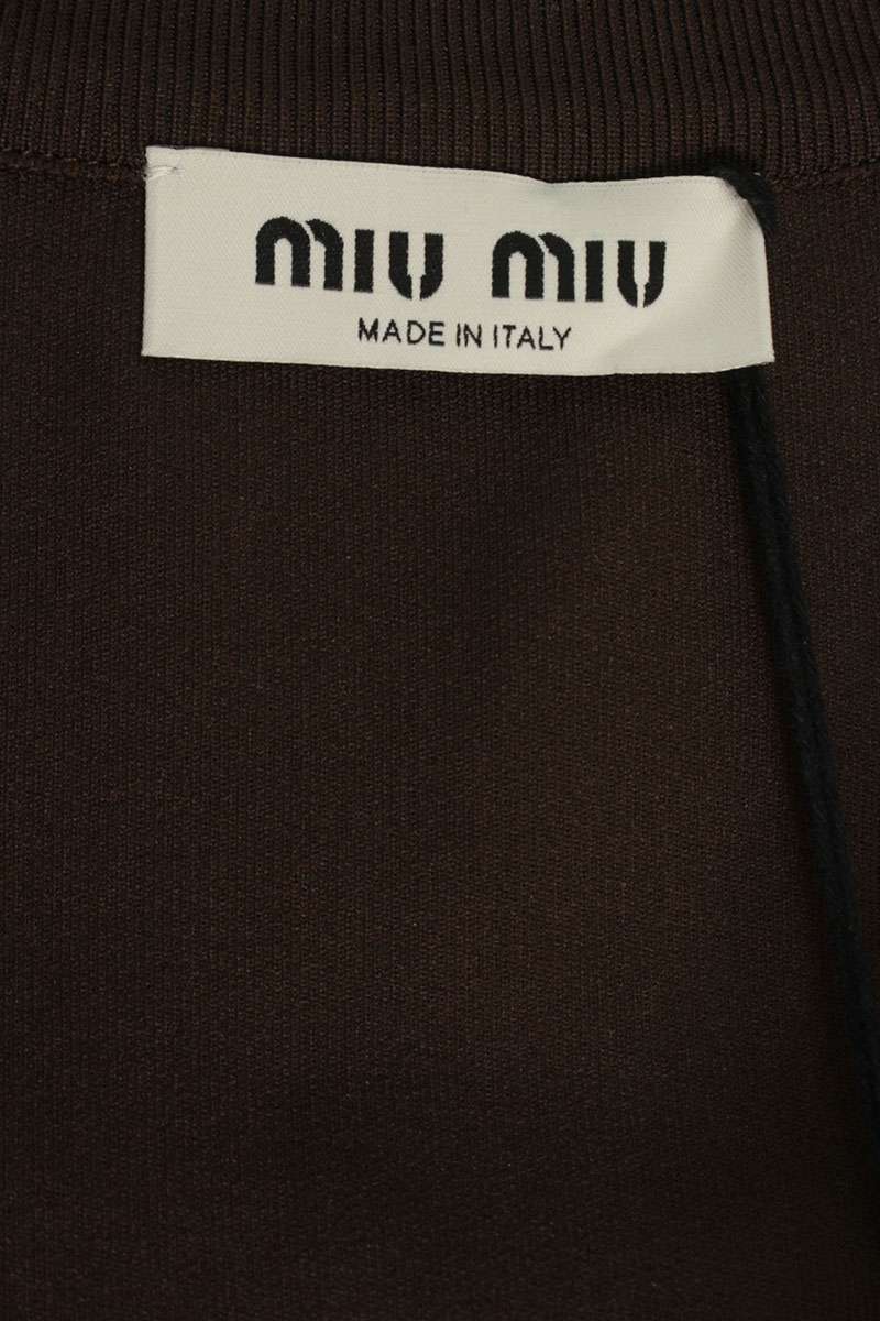 Miu Miu 26SS Brown Technical Yarn Zipped Blouson Size 40