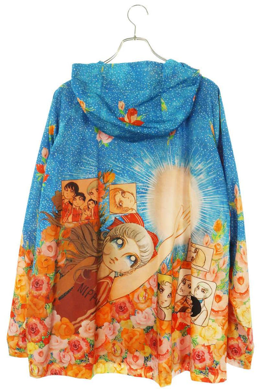 Gucci 18AW Comic Character Floral Print Blue Pink Size 38