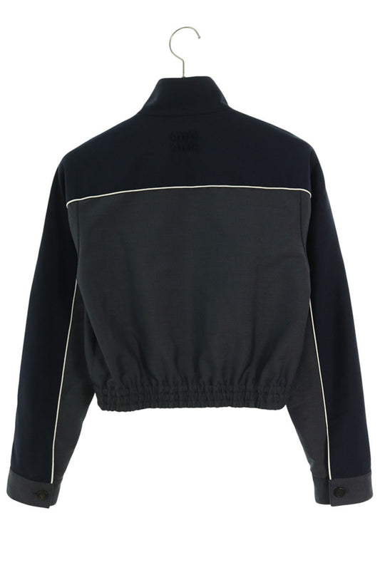 miumiu Kid Mohair Back Logo Zip Blouson Jacket Size 38