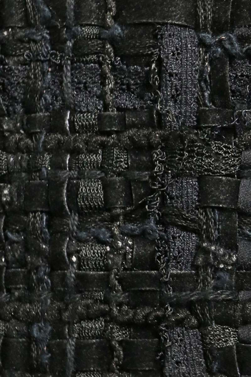Chanel Métiers d'art Tweed Jacket Black Gold Size 34