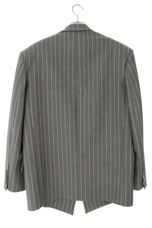The Attico Grey White Striped Blazer Jacket Size 38