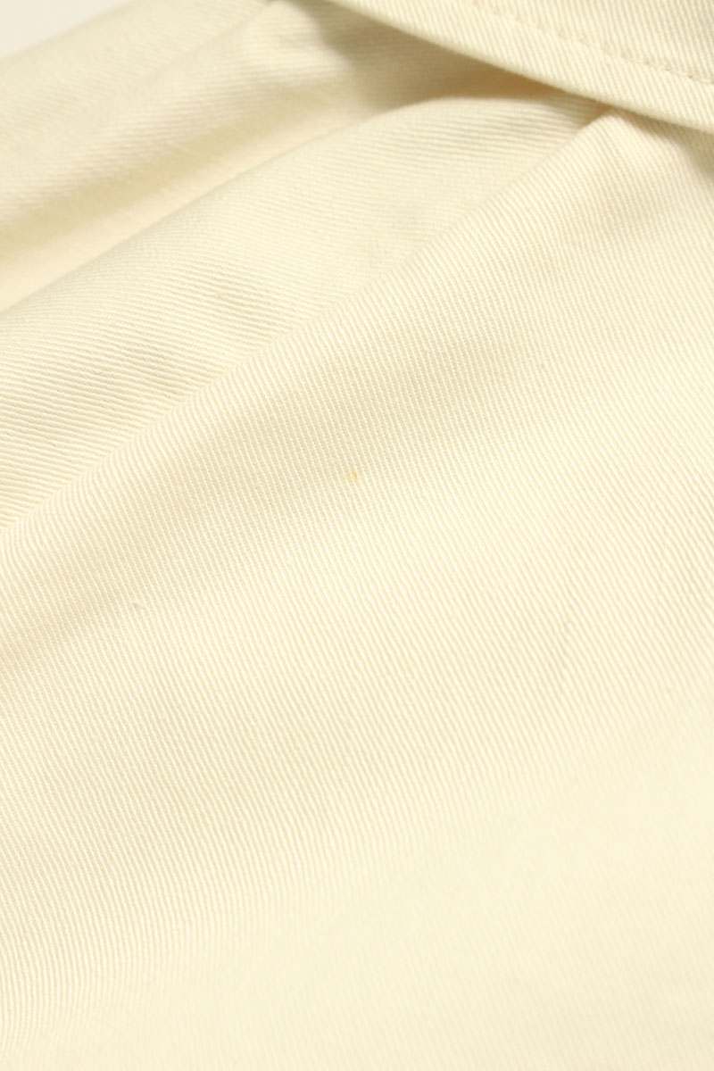 Hermes 25SS Beige Cotton Smock Waist Jacket Size 38