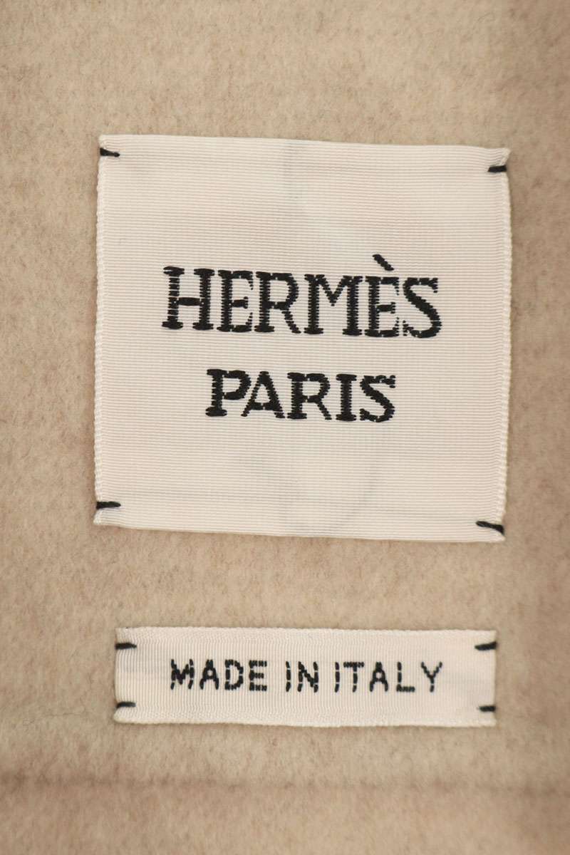 Hermes Ivory Cashmere Double Face Jacket Size 34