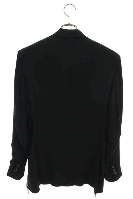 Vintage Cut-off Double Breasted Acetate Jacket Black Size 36