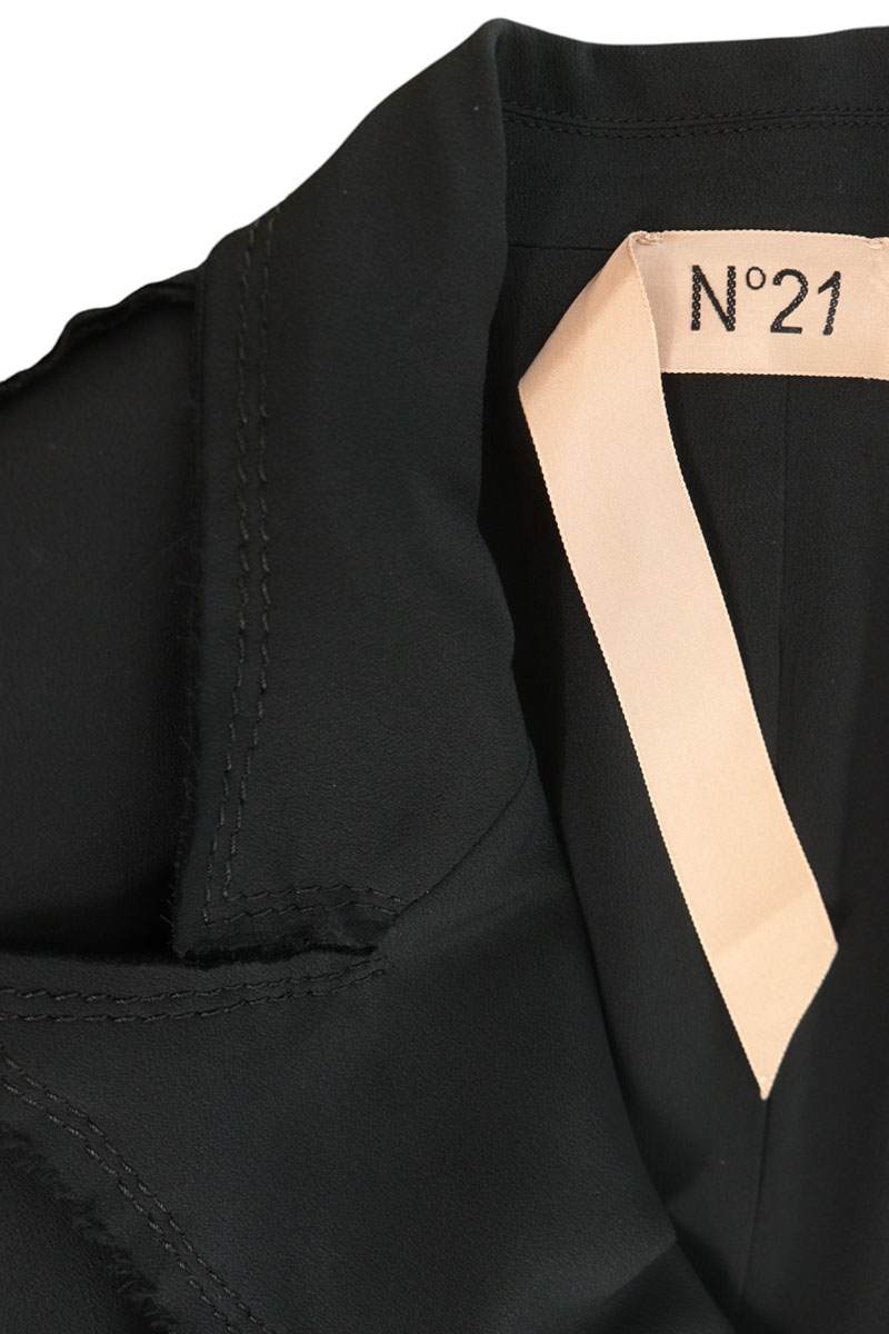 Vintage Cut-off Double Breasted Acetate Jacket Black Size 36