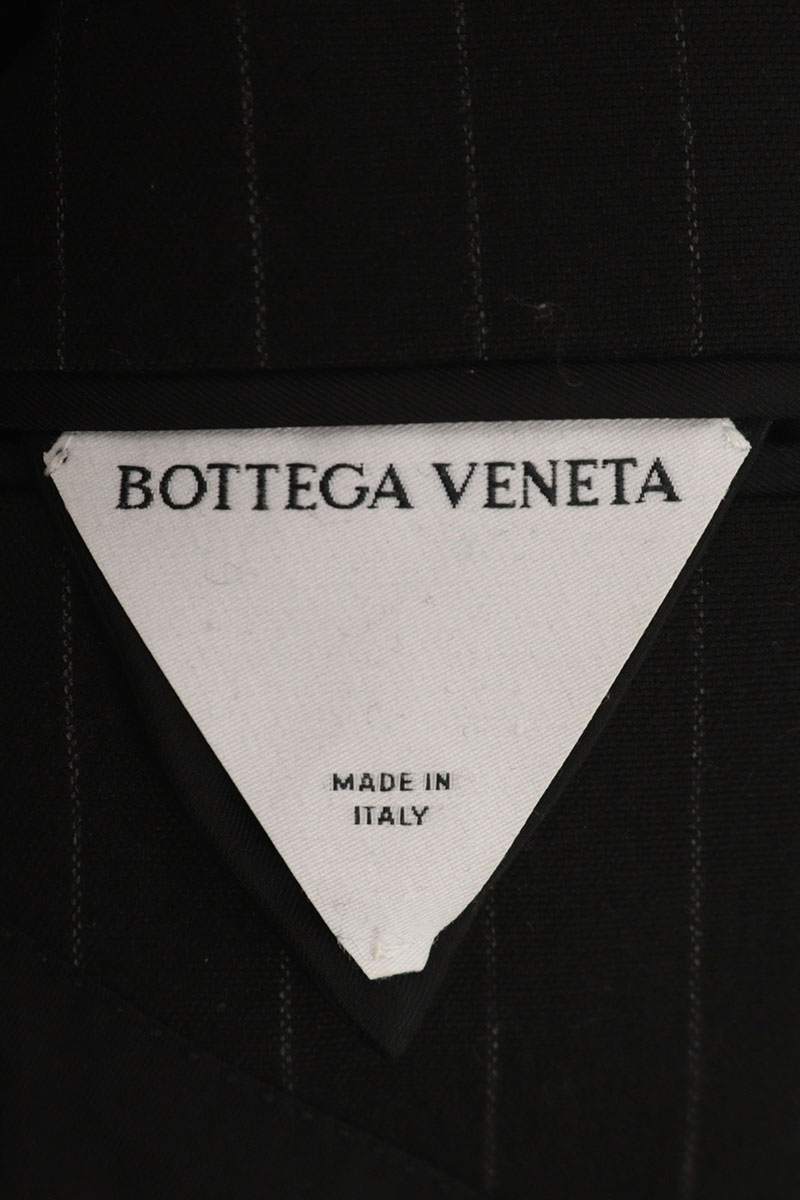 Bottega Veneta Black Pinstripe Wool Jacket Size 36