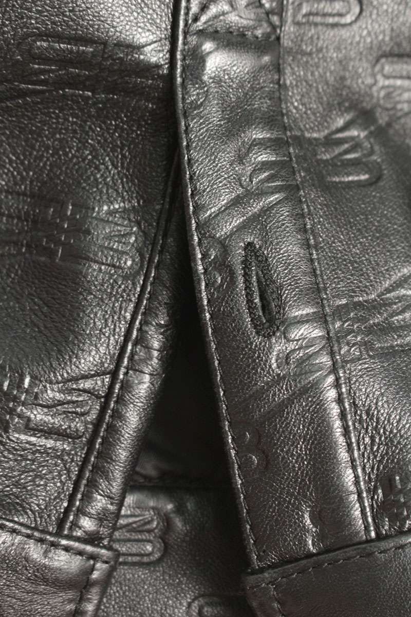 Balenciaga BB Monogram Lamb Leather Sleeve Shirt Size 34