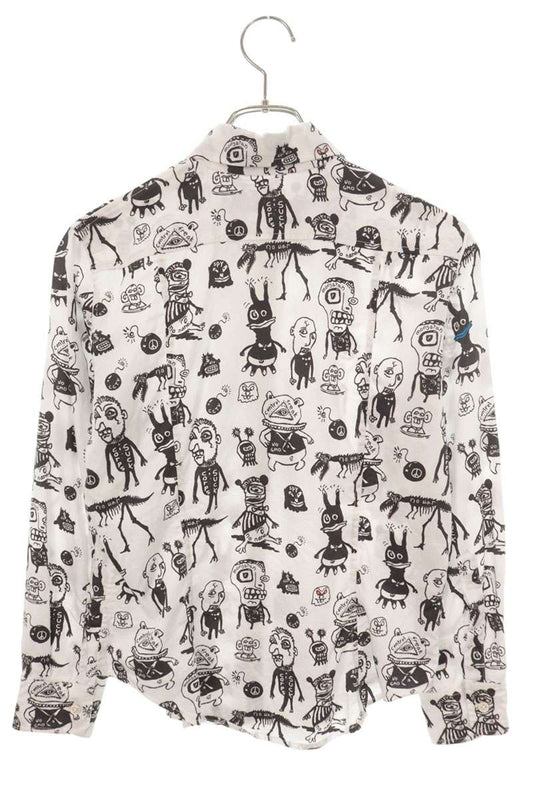 Vintage Paul Harnden Cotton Character Print Long Sleeve Shirt Size M