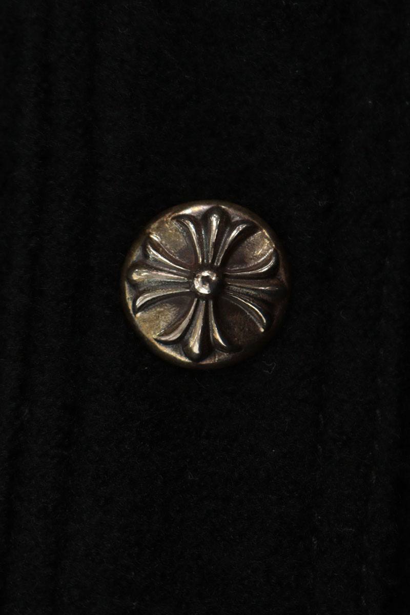 Chrome Hearts Rola Cross Ball Button Wool Shirt Black Size M