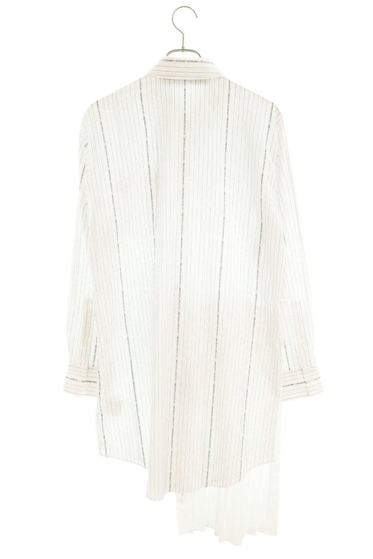 OFF-WHITE Asymmetrical Stripe Long Shirt White Size 40