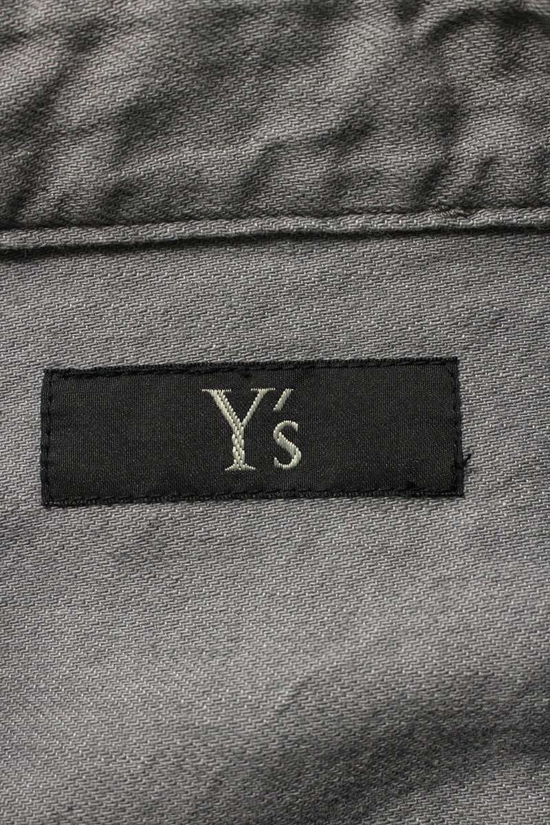 Yohji Yamamoto Spotted Denim Big Gown Blouse Gray Size 2