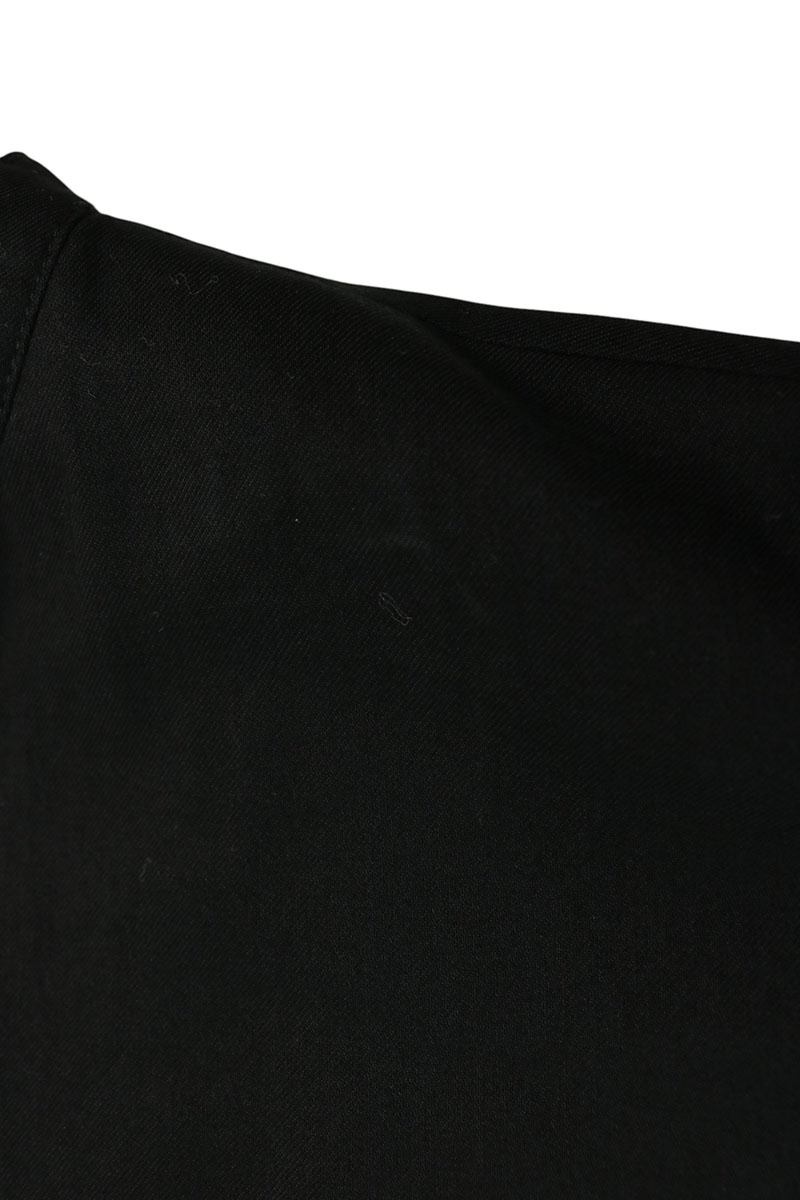 Yohji Yamamoto Cotton Twill Box Short Shirt Black Size 2