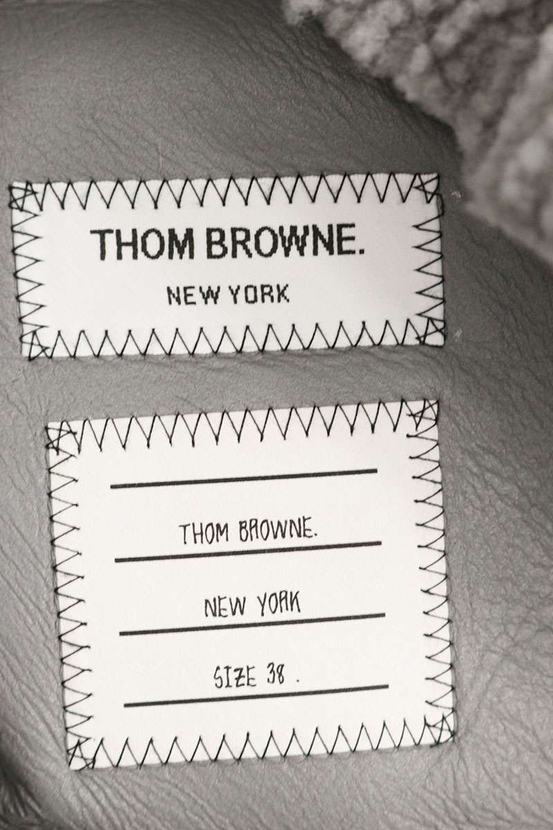Thom Browne Shearling Mouton Trim Cardigan Grey Size 38