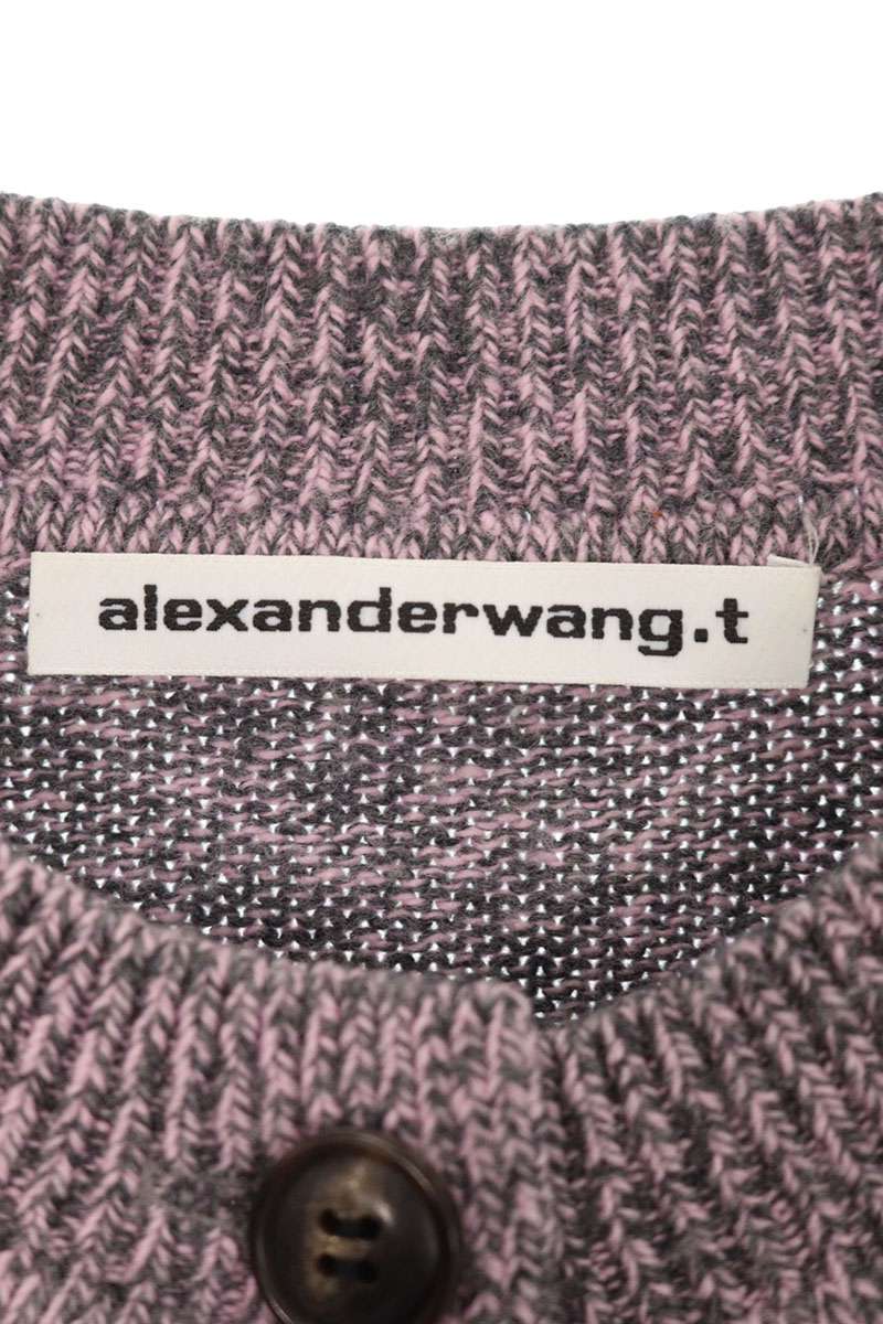 T by Alexander Wang Purple Embossed Logo Cardigan Size XS