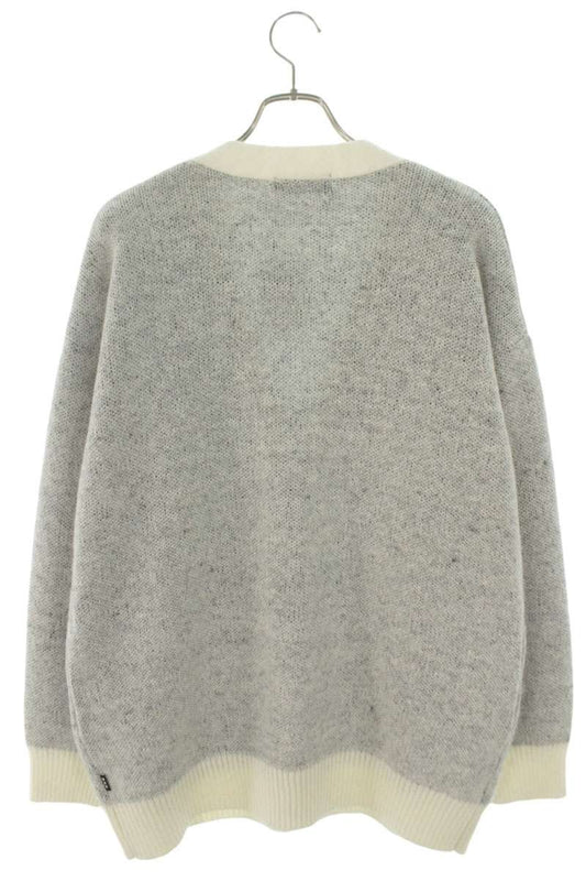 Japanese Brand Logo Design Mohair Cardigan White Size FREE