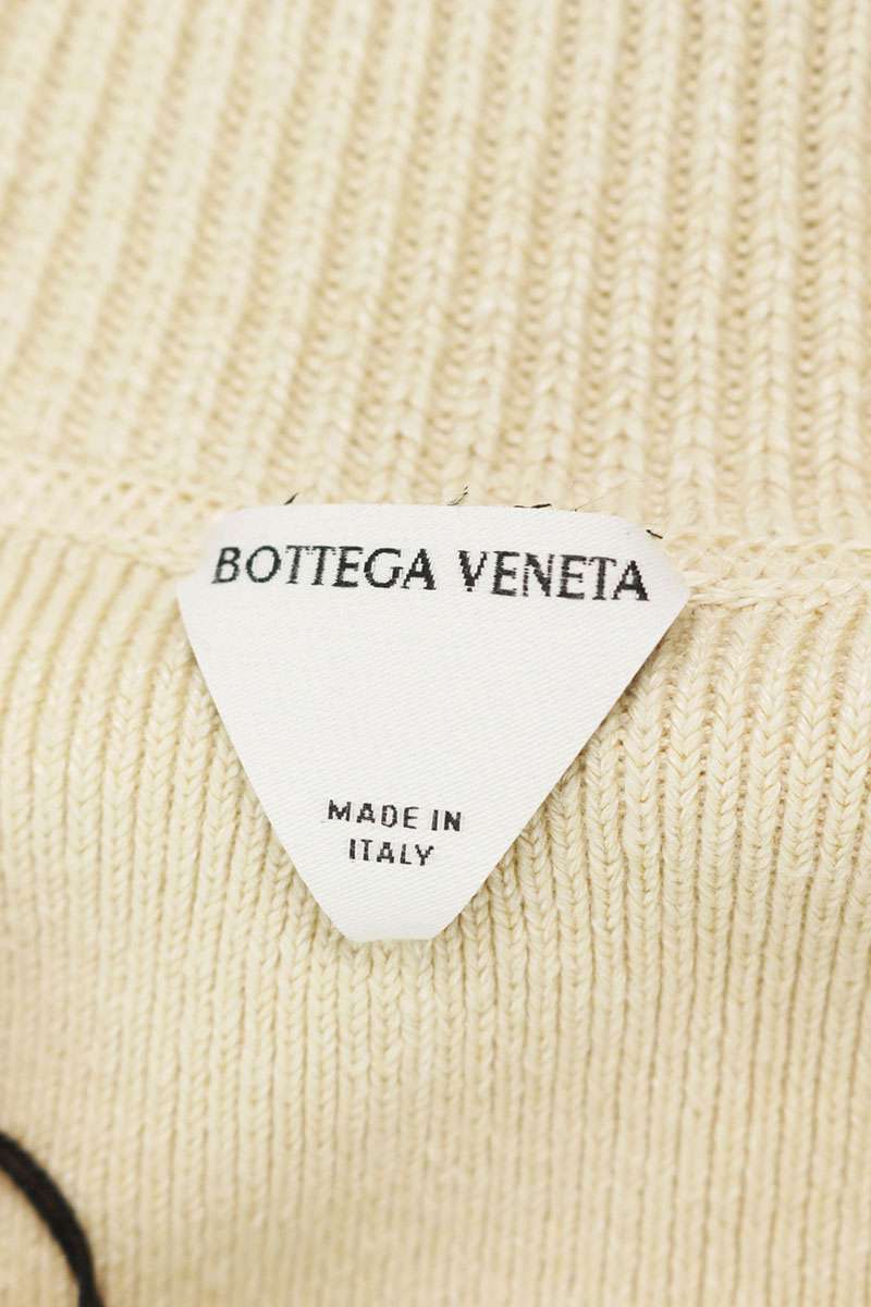 Bottega Veneta Midweight Linen Knit Sweater Beige Size M