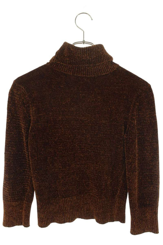 Saint Laurent Paris Brown High Neck Knit Sweater Size S