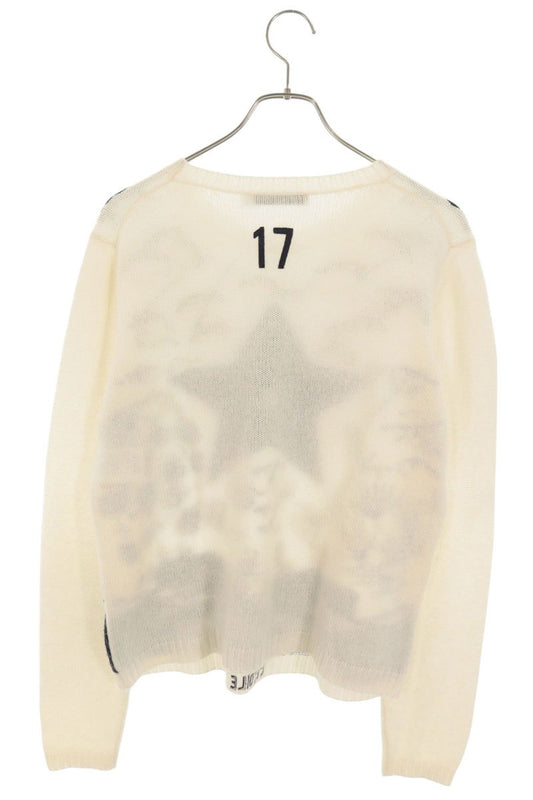 DIOR L'ETOILE Embroidered Off-White Navy Size 44