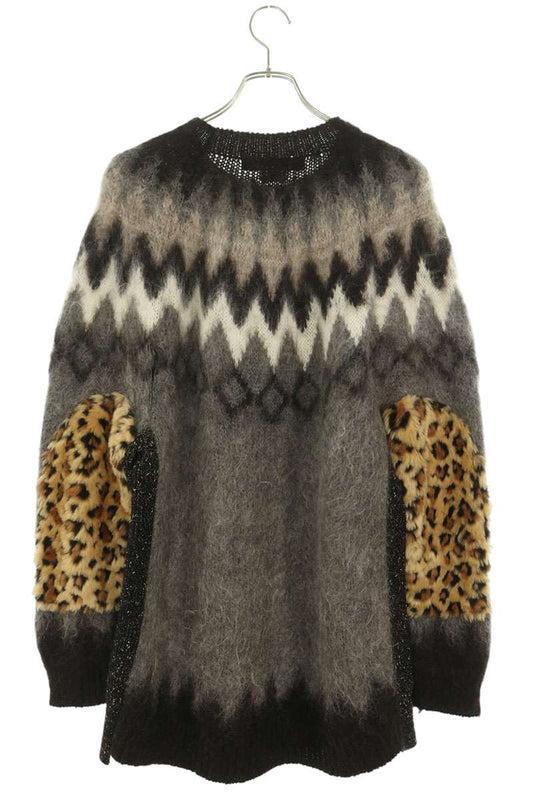 JUNYA WATANABE 21AW Mixed Material Sweater Gray Size S