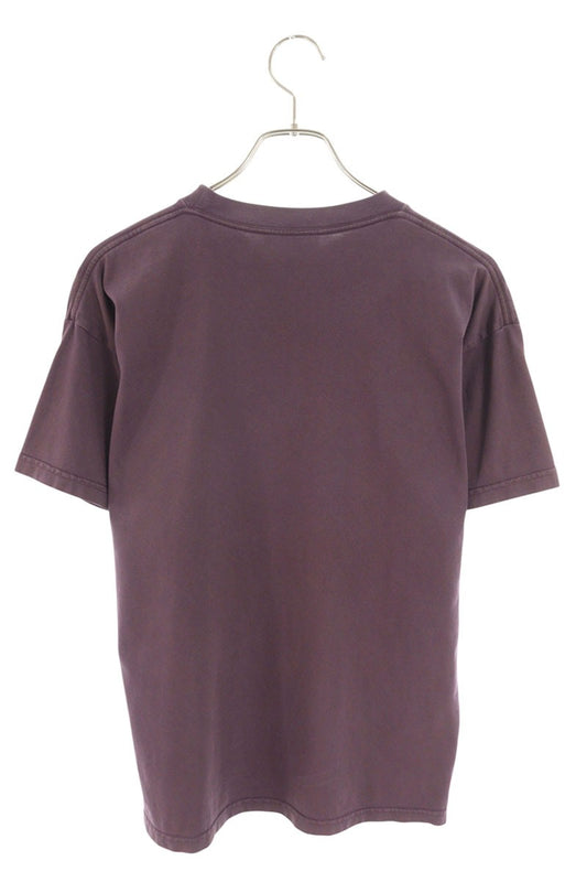 BALENCIAGA College Logo Medium Fit Dark Purple T-Shirt Size XXS