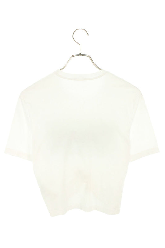 Versace Safety Pin Logo Print T-Shirt White Green Size 36