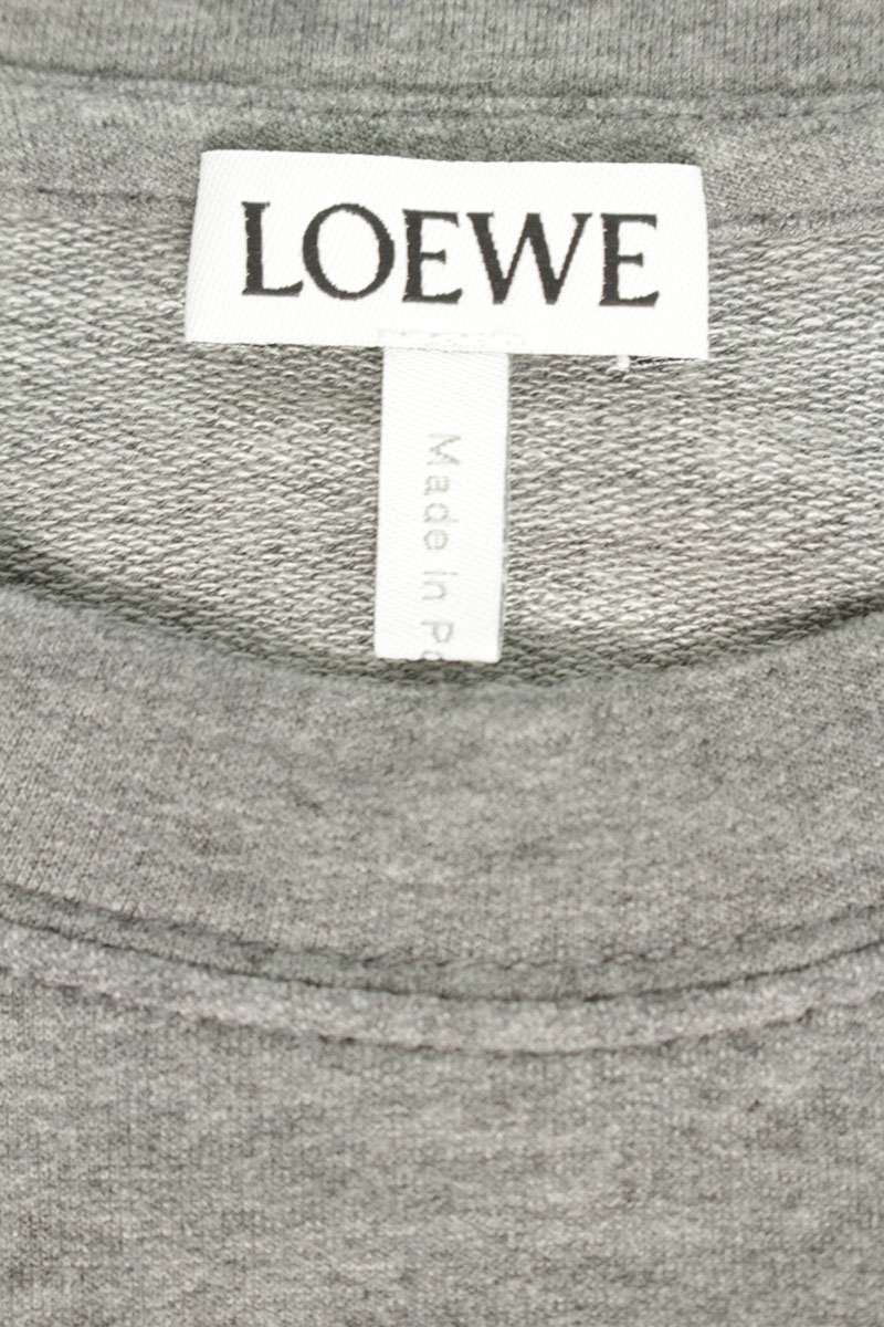 Loewe Anagram Embroidered Asymmetrical T-Shirt Gray Size XS