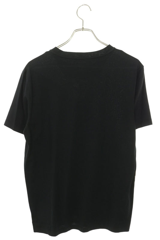 FENDI Line Design Cotton T-Shirt Black Size S