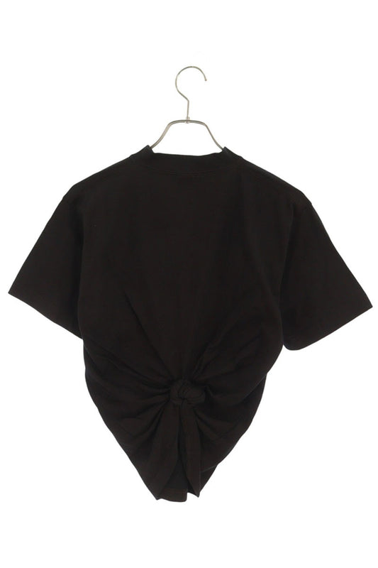 BALENCIAGA Cropped Cotton T-Shirt Black Size S