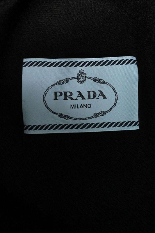 Prada Black Washed Twill Mini Dress Size 36
