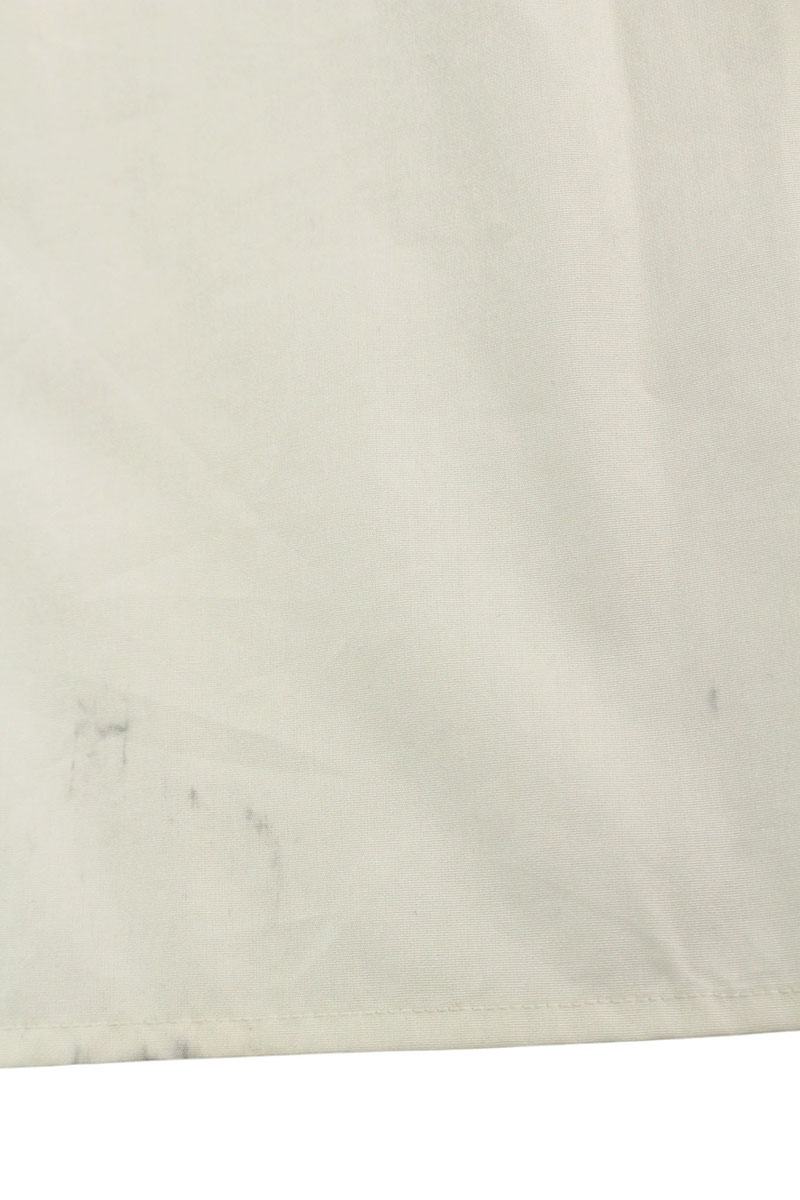 Vintage JUN MIKAMI Square Neck Back Slit Ribbon Dress White