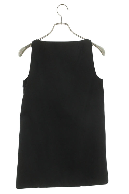 Prada Triangle Logo Plate Nylon Dress Black Size 36