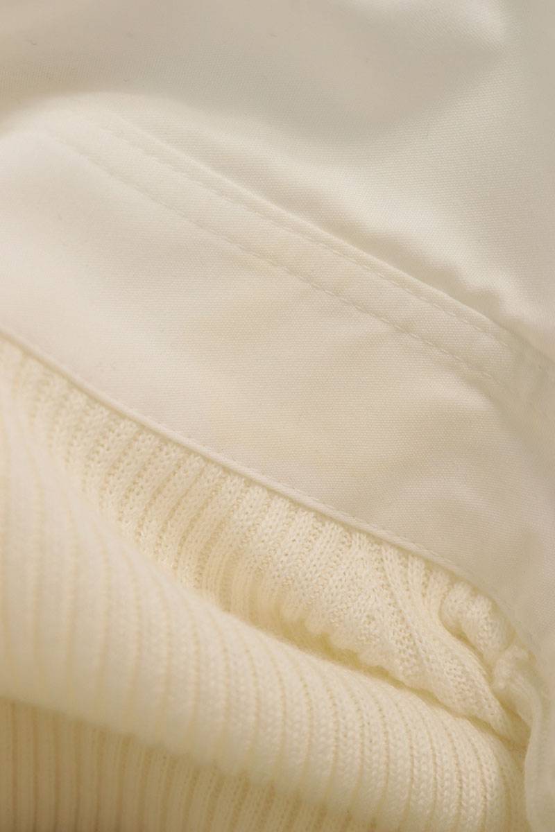 Sacai White Poplin Knit Dress Size 1