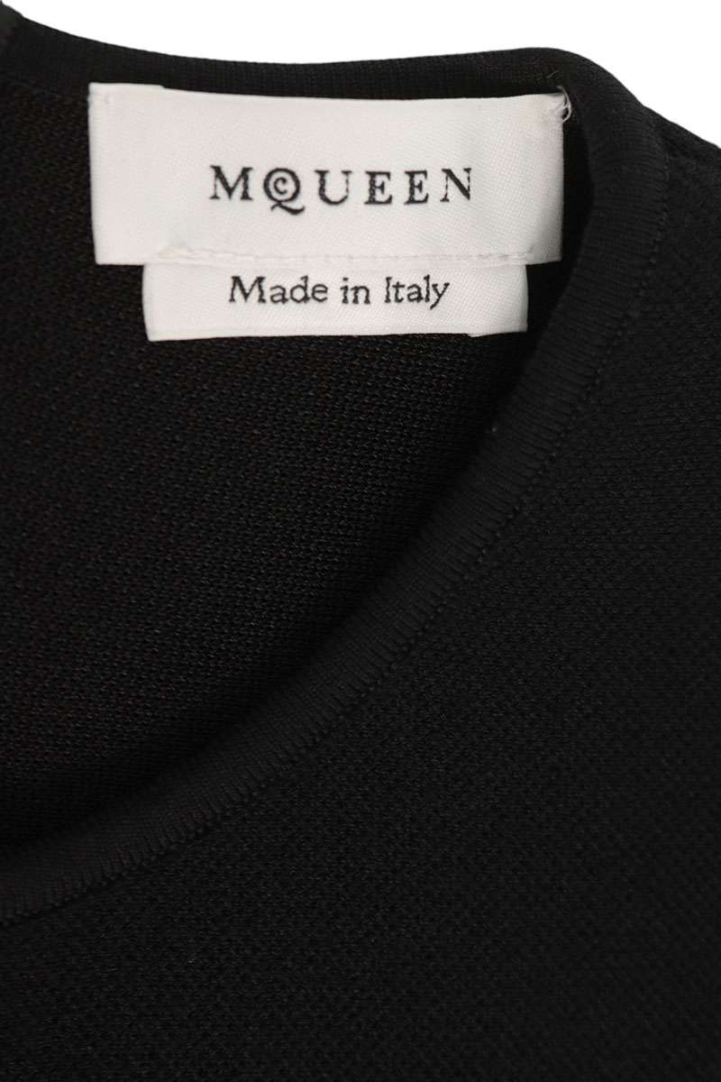 Alexander McQueen Lace Detail Asymmetric Dress Black Size XS