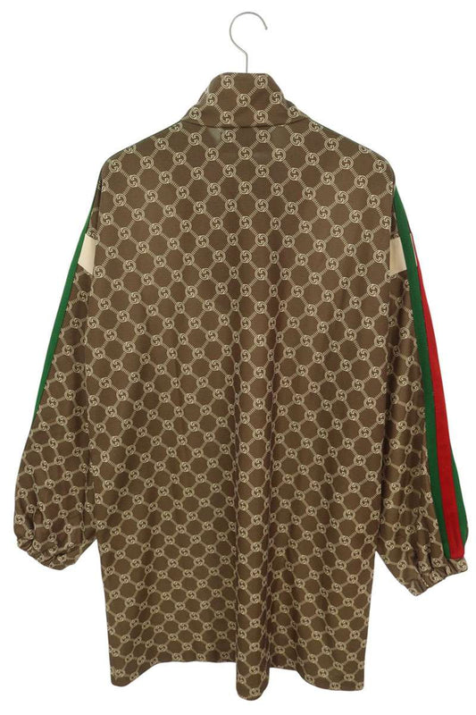 GUCCI Interlocking G Technical Jersey Dress Brown Size XXL