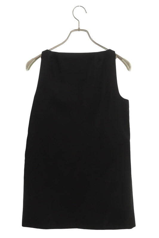 PRADA Triangle Logo Plate Nylon Dress Black Size 36