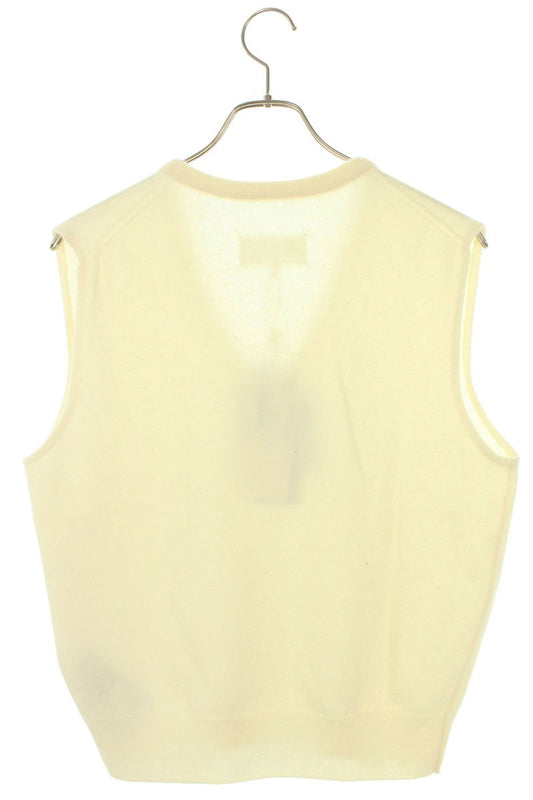 Maison Margiela 25SS Off-White Wool V-Neck Knit Vest Size M