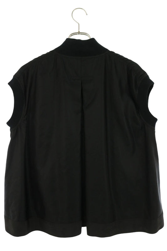 Sacai Black MA-1 Nylon Twill Vest Size 1