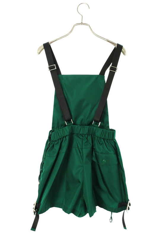 Prada Green Re-Nylon Triangle Logo Plate Overalls Size 38