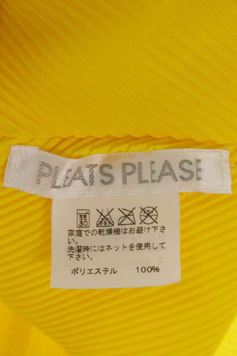 Vintage PLEATS PLEASE Yellow Pleated Crewneck Top Size 3
