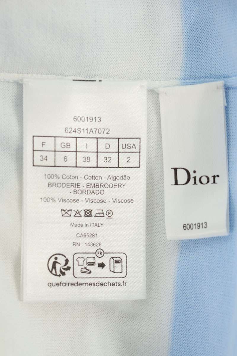 Christian Dior 26SS Logo Embroidered Long Sleeve Polo Size 34