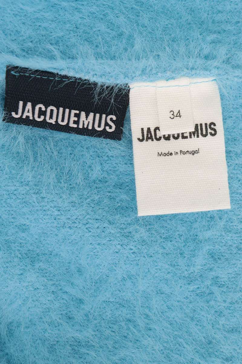 Jacquemus Light Blue Logo Charm Knit Sleeve Bolero Size 34