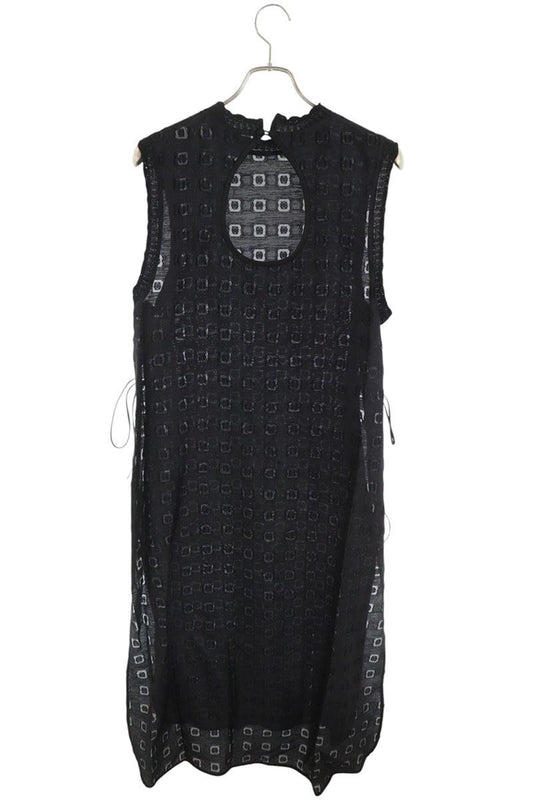 Mame Kurogouchi 20FW Floral Jacquard Midi Dress Black Size 1