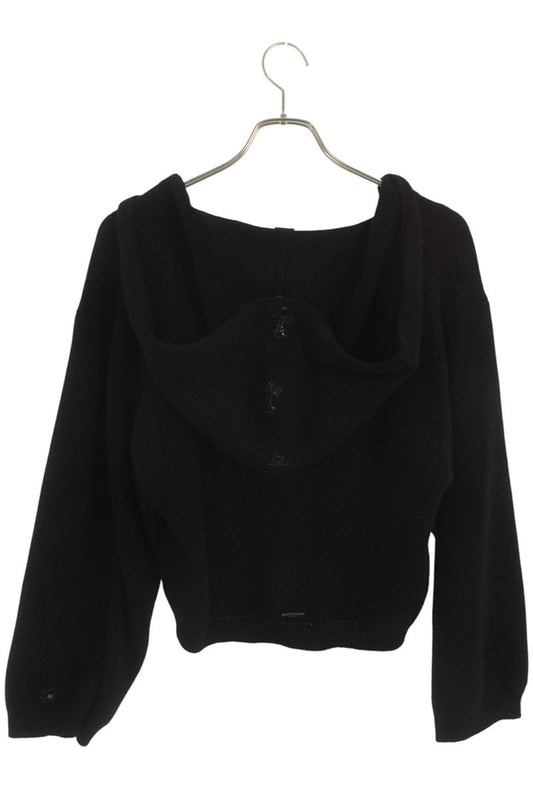 Chrome Hearts Cross Patch Cashmere Knit Hoodie Size S