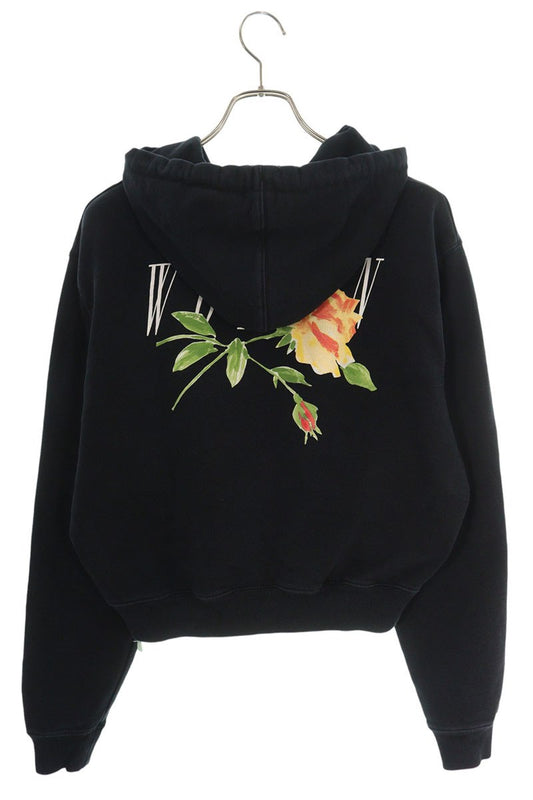 Off-White Logo Print Cropped Hoodie 19SS Size S
