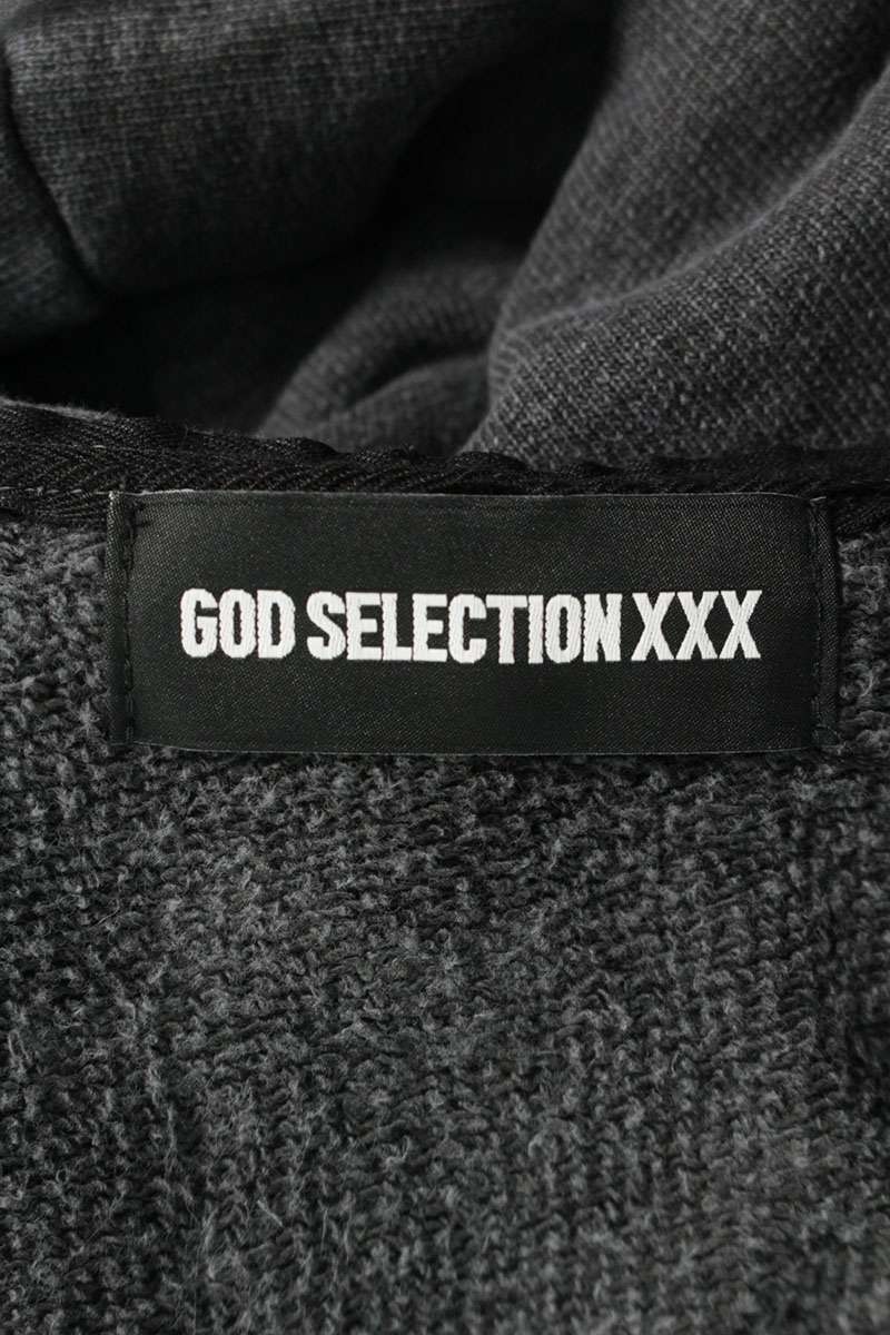 Japanese Brand Sleeveless Zip Cotton Hoodie Black Size FREE