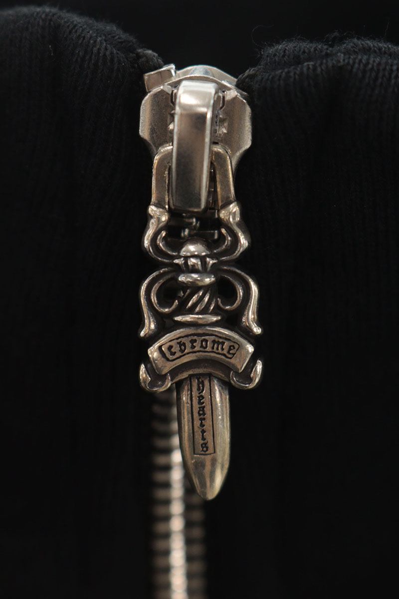 Chrome Hearts Y NOT Calf Hair Half-Zip Sweatshirt Size S