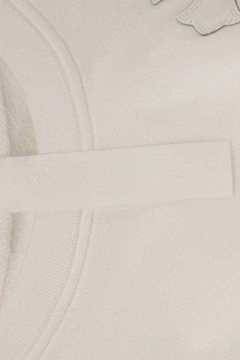 Chrome Hearts Y NOT Calf Hair Cross Patch Sweatshirt Size M